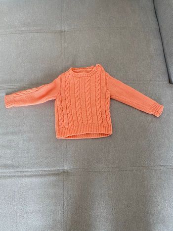 Pull laine 6 mois orangeais bébé fille