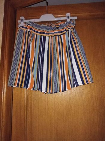 Short rayé multicolore