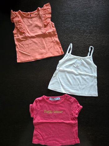 Lot de 3 tee-shirts en 6 mois