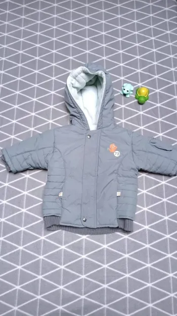 🦁 Manteau à capuche, p'tites canailles, 6 mois