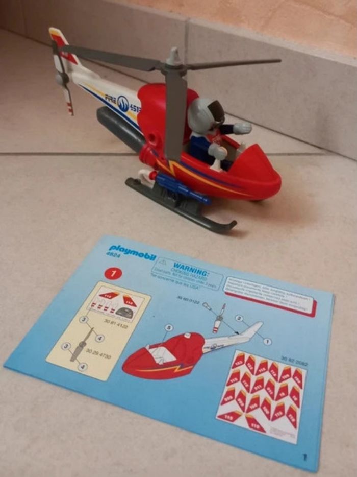 Hélicoptère des pompiers playmobil - photo numéro 2