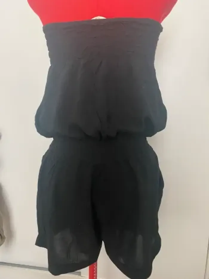 Combishort bustier légère noire - photo numéro 2