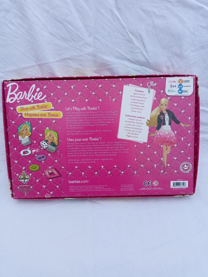 Jeu de parcours et de mémoire barbie gladuis complet - photo numéro 2