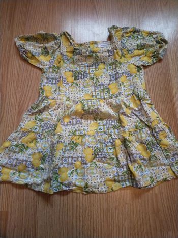 Jolie robe motifs citron 18-24 mois