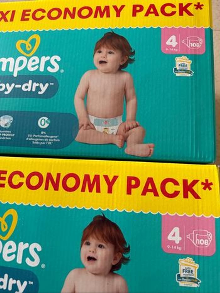 Lot de 2 maxi pack Pampers baby dry taille 4 - photo numéro 2