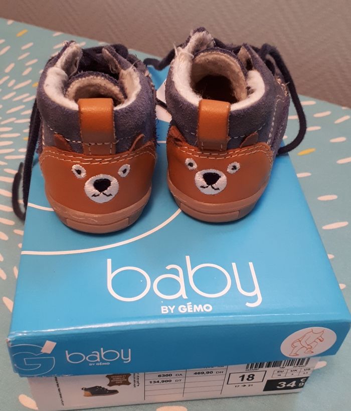 Chaussures cuir fourrées 18 gémo