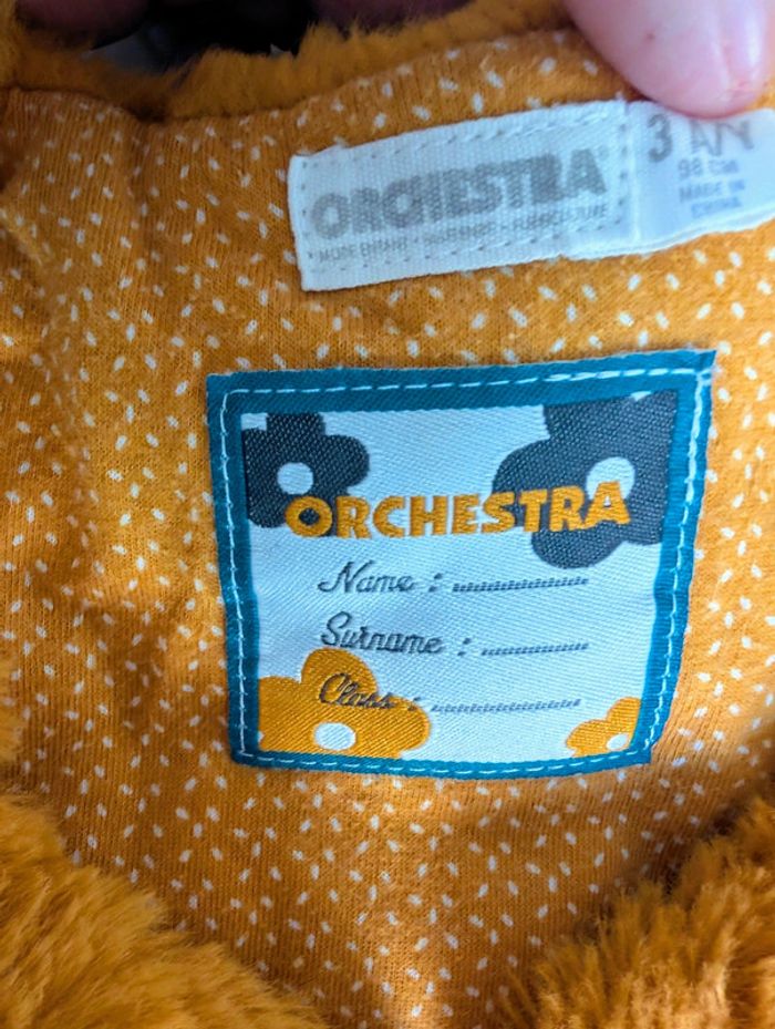 Ensemble fille 3 ans Orchestra sherpa fausse fourrure gilet short - photo numéro 3