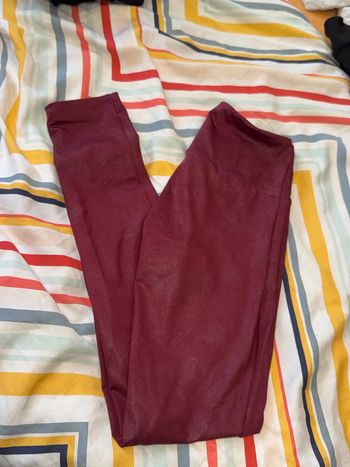 Legging cuir bordeaux - taille s