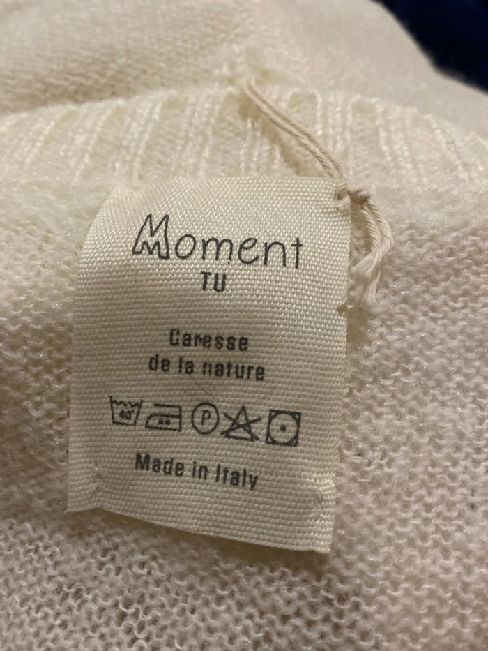 Superbe Pull Crème Maille Fine Col V Taille Unique - photo numéro 9