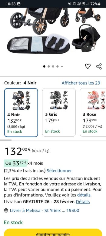 Poussette yazoco 3 en 1 