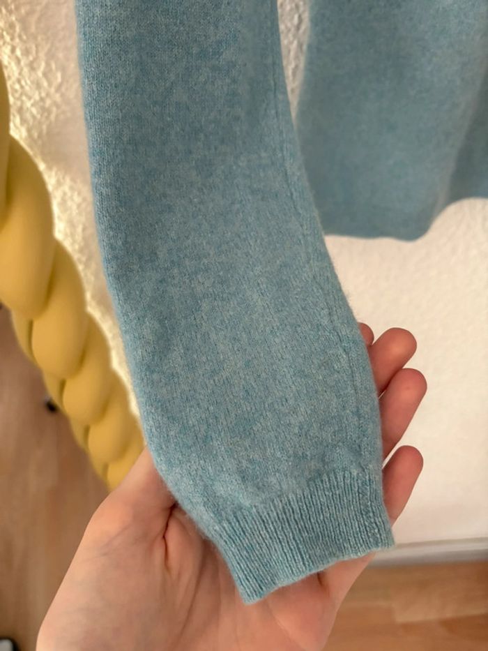 Pull col roulé Éric Bompard bleu clair / taille S - photo numéro 4