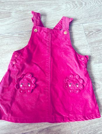 Robe salopette fuschia