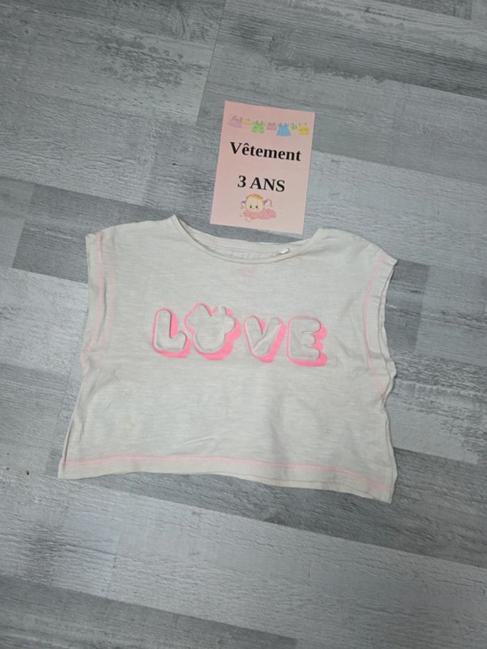 Tee shirt court fille 3 ans