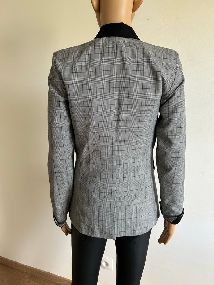 Blazer gris et noir à carreaux Morgan taille 34 jamais porté - photo numéro 6