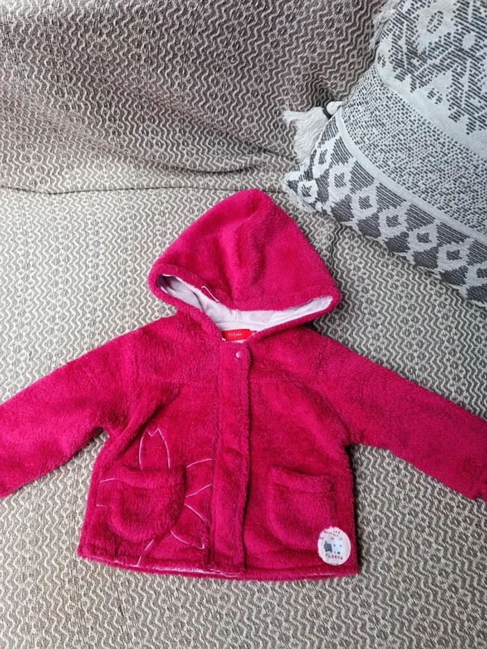 Manteau polaire avec moufles intégrées - 12 mois