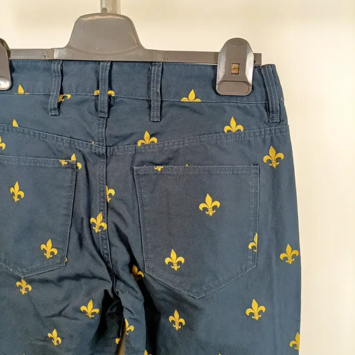 Pantalon Jean Fleur de lys dorées - coupe MID Boyfriend Gstar - taille 24L32 - 100% coton A386 - photo numéro 10