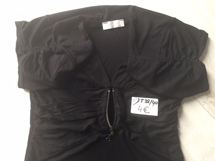 255-blouse noire T 38/40 -M/L - photo numéro 4