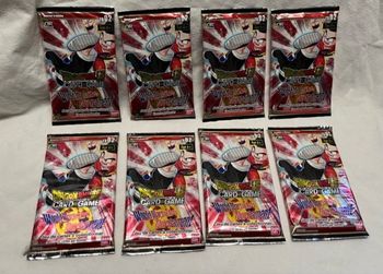 8 boosters cartes dragon ball world martial arts tournament neufs