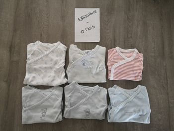 Lot de 6 body taille naissance