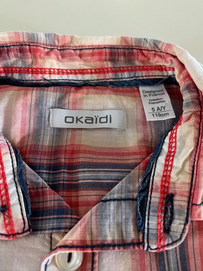 Chemise à carreaux manches courtes - photo numéro 2