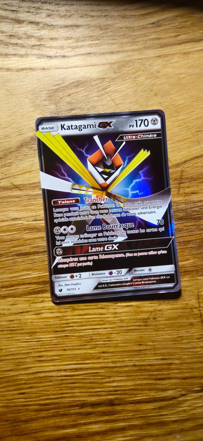 Carte Pokemon Katagami GX 70/111