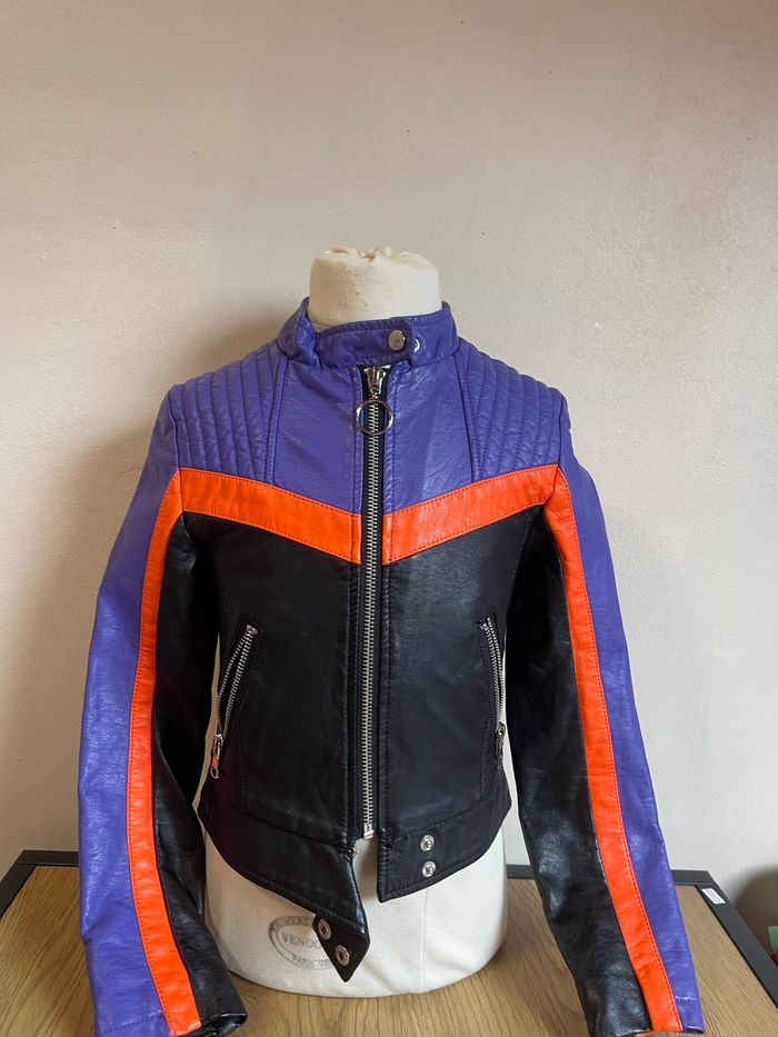 Veste en cuir fille taille 122/128
