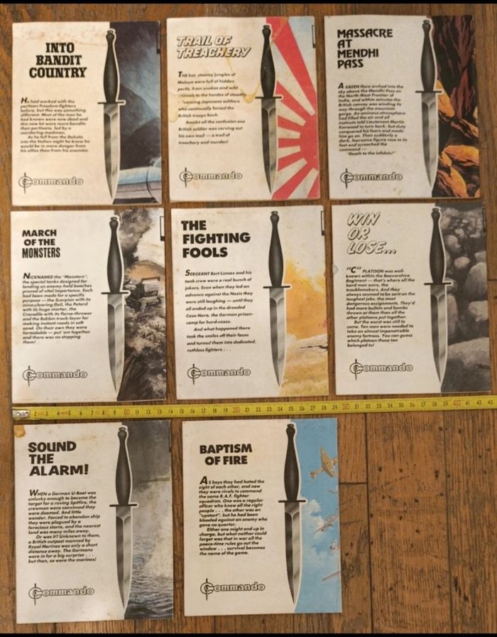 Lot de 8 petits livres bd Commando War stories in pictures années 80 vintage - photo numéro 2
