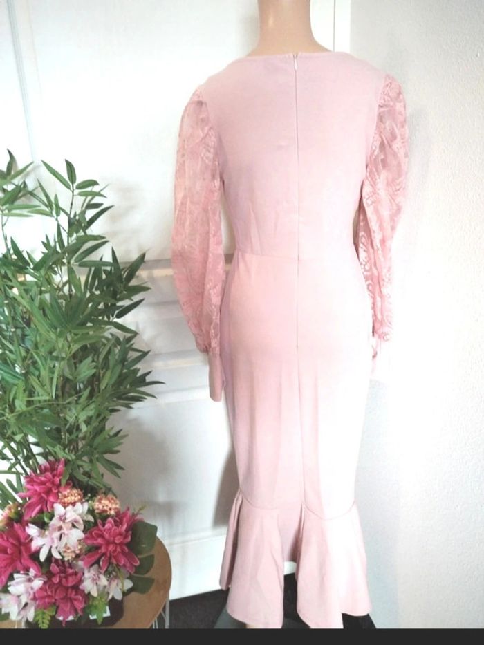 Belle robe de soirée rose Shein taille M neuve - photo numéro 9
