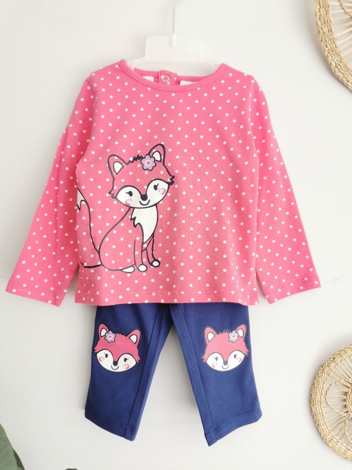 Ensemble 3 pièces Rose et bleu Bonprix 6/12 Mois