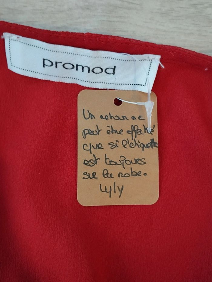 Robe de soirée longue vaporeuse rouge Promod taille 36 - photo numéro 16