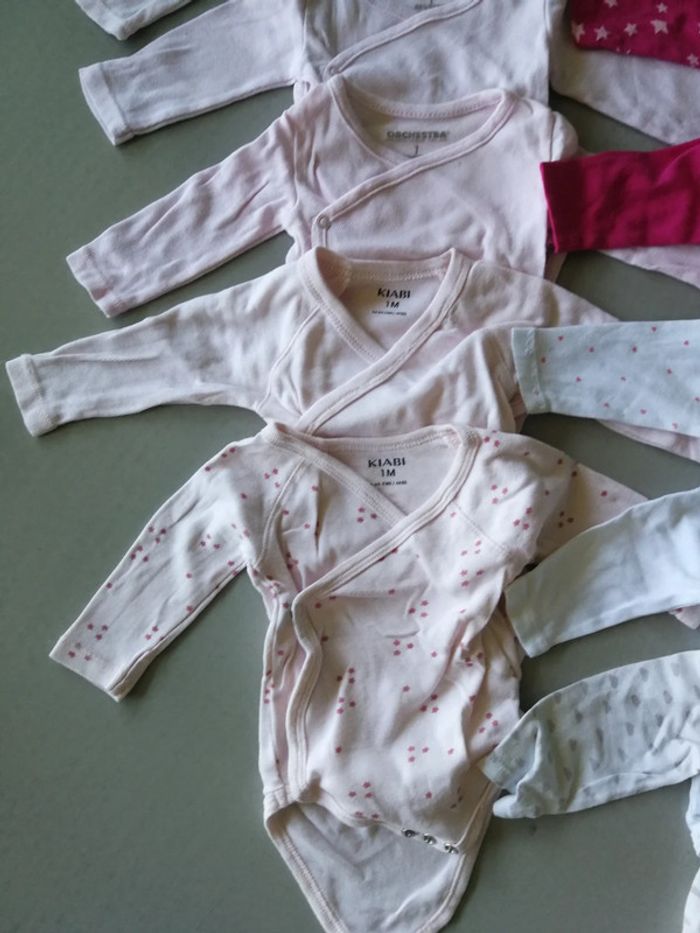 Lot de 12 bodies manches longues 1mois - photo numéro 2