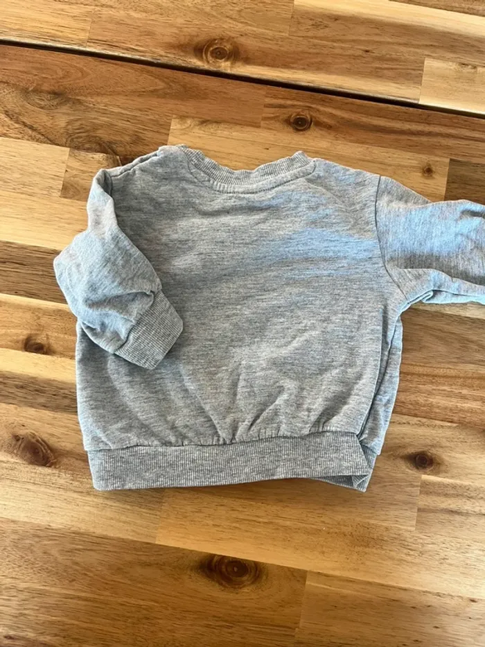 Sweat-shirt gris - 3 mois - H&M - photo numéro 3