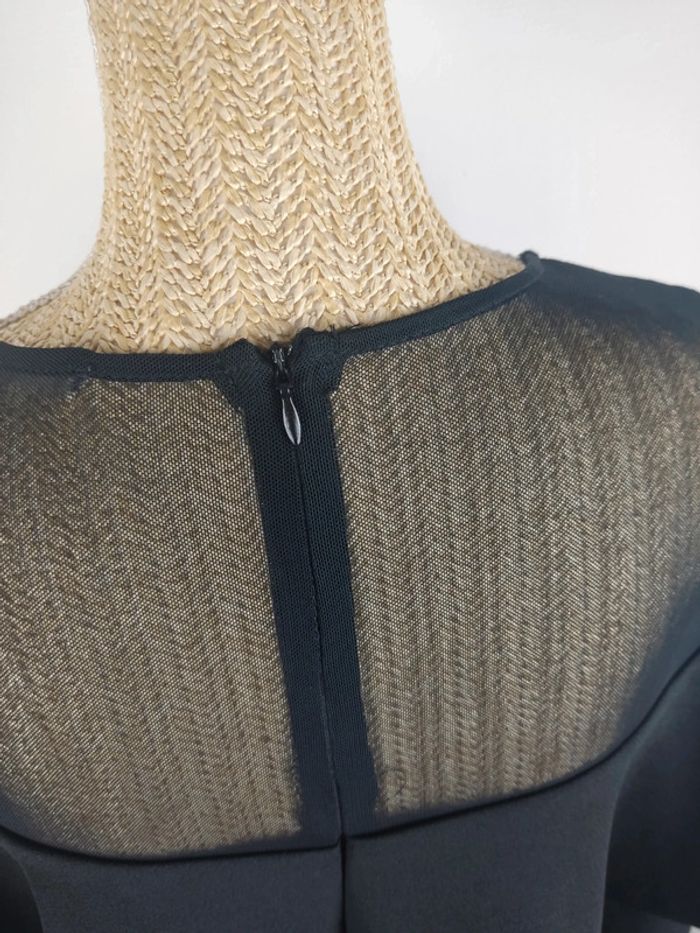 Robe mi-longue manches longues volants et mesh noire taille L Vera & Lucy - photo numéro 5