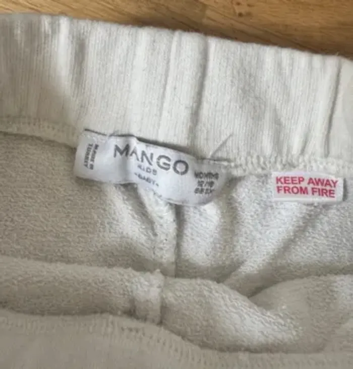 Short blanc à rayures fille 12/18 mois Mango - photo numéro 2