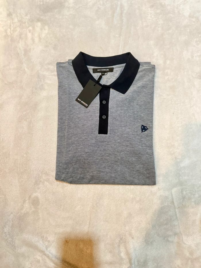 Roy Robson - Polo Gris chiné, taille 3XL
