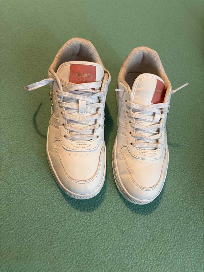 Basket Lacoste rose blanc - photo numéro 2
