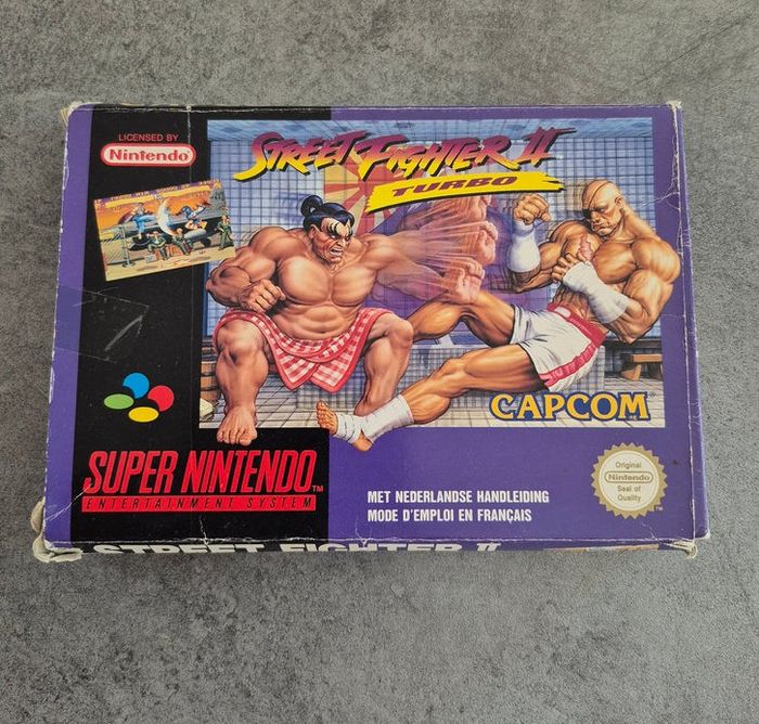 Jeu Street Fighter 2 Turbo Super Nintendo Snes FAH Complet CIB