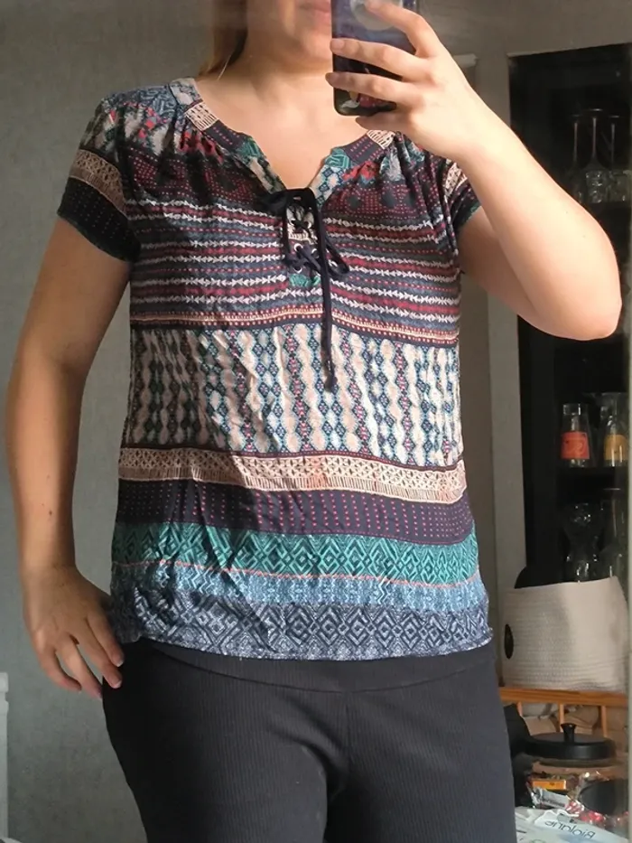 Chemisier femme à motifs