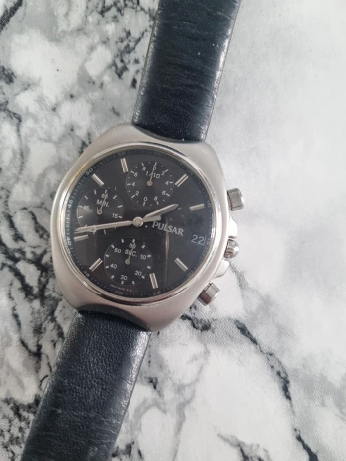 Montre en cuir et metal argenté Pulsar - photo numéro 6