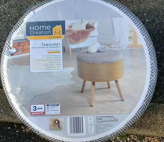 Superbe pouf / tabouret coffre 🎁 NEUF - photo numéro 2
