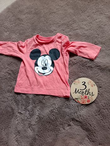 Tshirt manches longues mickey neuf 3 mois 