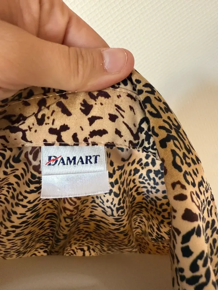Chemisier vintage léopard en très bon état taille 40-42 damart - photo numéro 7