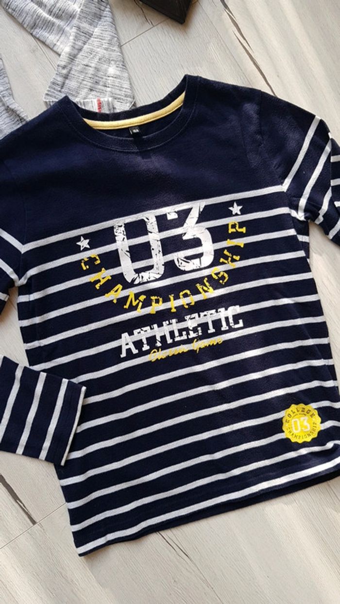 Ensemble 2 pièces garçon 10ans tee shirts manches longues - photo numéro 2