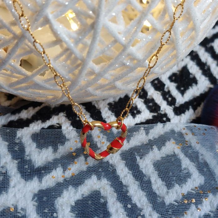 Collier cœur acier inoxydable - photo numéro 2