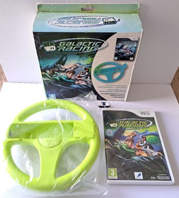 Ben 10 Galactic Racing ESP big box avec volant Nintendo Wii