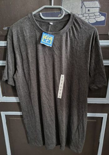T-shirt uni gris foncé taille L