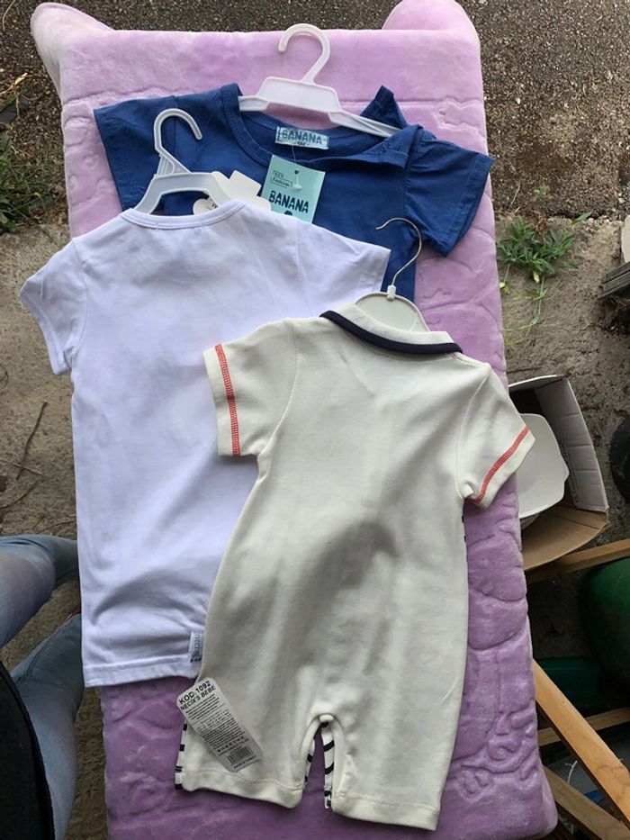 Lot ensemble de 2 bodies et un ensemble été bébé garçon , 6-9 mois - photo numéro 6