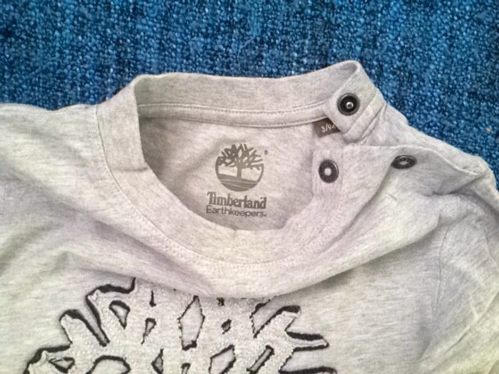 Tee-shirt manches longues gris Timberland - 3 ans - photo numéro 3