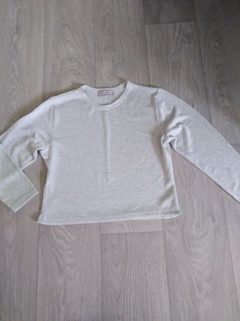 Tee shirt VANESSA BIS argenté soirée taille M TBE