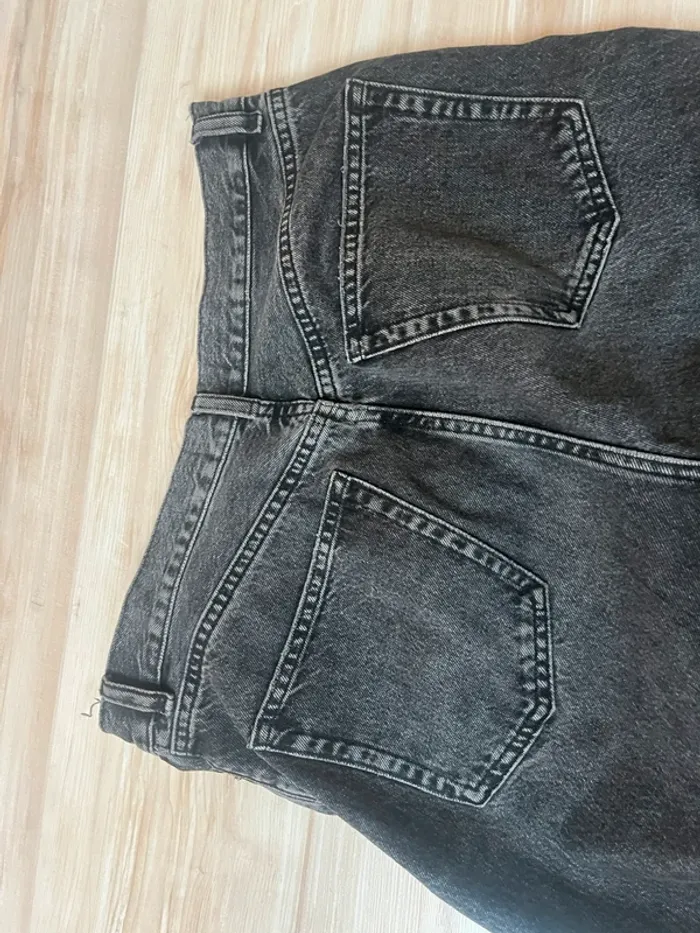 mango jeans droit noir délavé - photo numéro 5